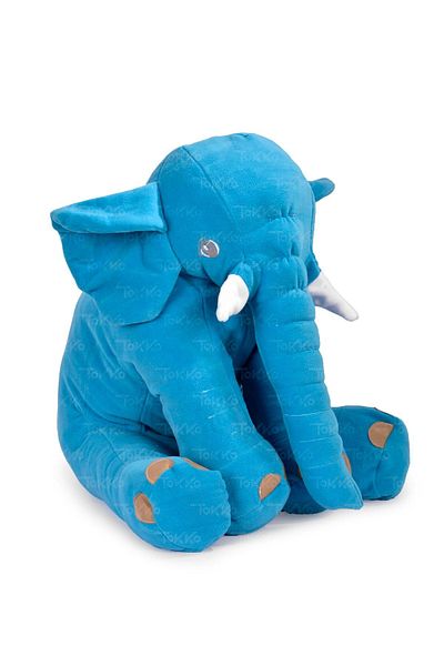 TOKKO 60 Cm Plush Soft Baby Elephant - XL Giant Size, Sleeping Companion, Sitting Support, Blue