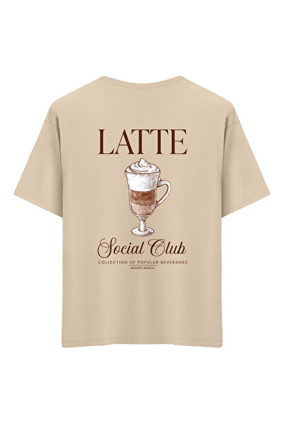 Mounte Bianca Unisex latte - Oversize kroj T-shirt