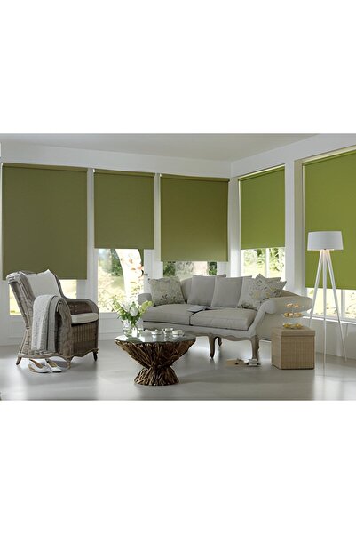 sanper Yeşil Blackout Karartma Stor Perde