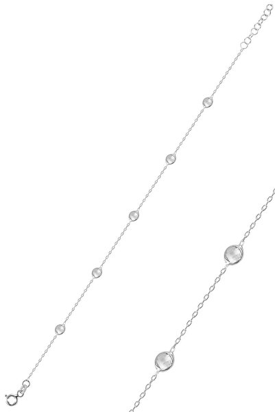 Söğütlü Silver Gümüş Rodyumlu Sıra Taşlı Bileklik Sgtl9890byz