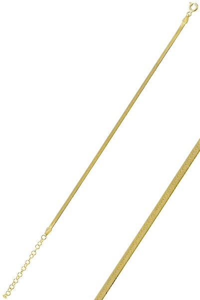 Söğütlü Silver Gümüş 2,5 Mm Kalınlığında Altın Rengi Italyan Yassı Modeli Bileklik Sgtl10097gold