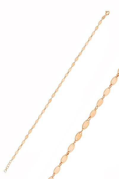 Söğütlü Silver Gümüş Rose Mekik Pullu Bileklik Sgtl10551rose