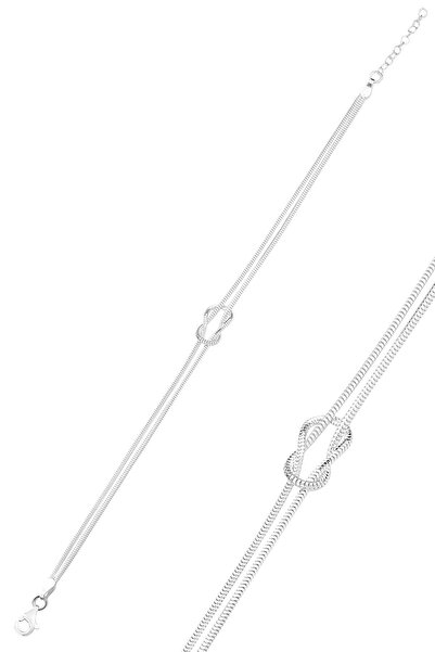 Söğütlü Silver Gümüş düğüm modeli erkek bileklik SGTL12267RODAJ