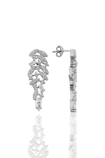 Söğütlü Silver Gümüş Beyaz Altın Rodyumlu Pırlanta Modeli Zirkon Taşlı prense...