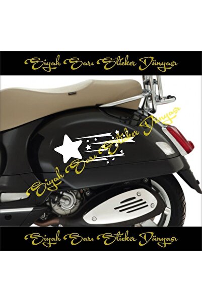 S&S HEDİYELİK EŞYA Star Speed 25x13 - قطعتان من غطاء الخزان وملصق خوذة المحرك...