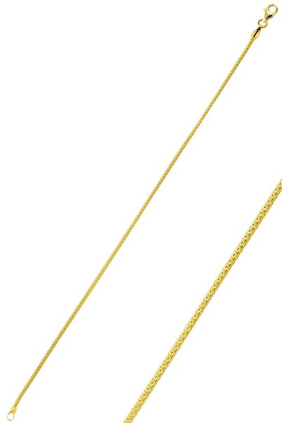 Söğütlü Silver Gümüş Altın Yaldızlı Zincir Bileklik Sgtl10246
