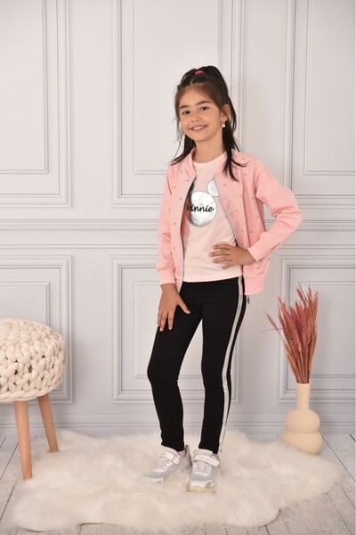 LİLLYPİCCA Girl's Minnie Patterned Pearled TWO THREAD CARDIGAN - Long sleeve ...