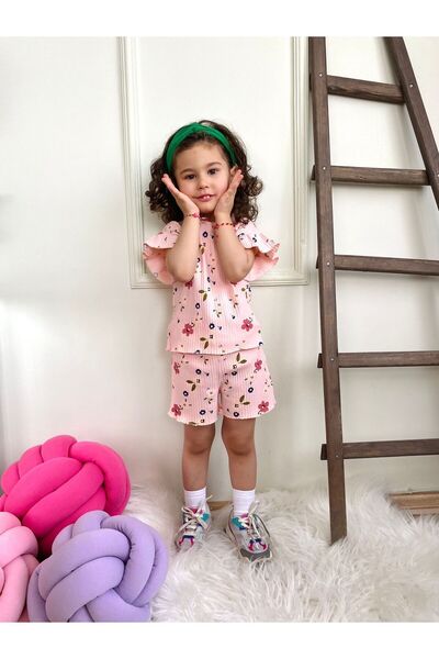 LİLLYPİCCA Set de 2 bucăți pentru fetiță, cu modele florale, din țesătură și ...