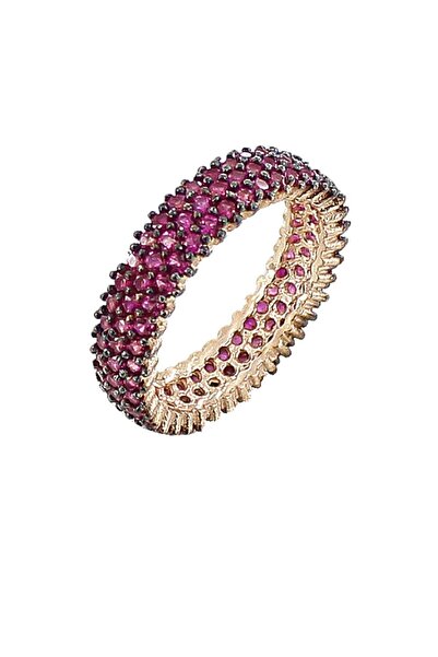 Söğütlü Silver Kadın 925 Ayar Gümüş Füşe Taşlı Üç Sıra Tamtur Yüzük SGTL2757