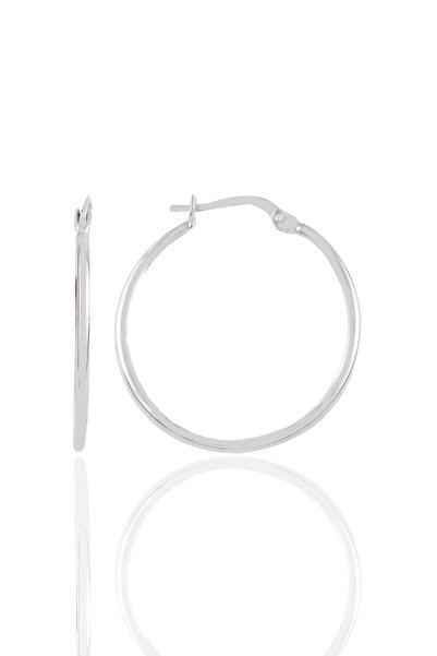 Söğütlü Silver Gümüş 32 mm şarnel halka küpe SGTL12287RODAJ