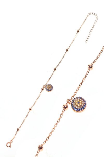 Söğütlü Silver Kadın Gümüş Göz Ve Toplu Zincir Bileklik SGTL8854