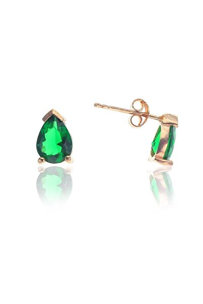 Söğütlü Silver Mini Yeşil Damla Küpe