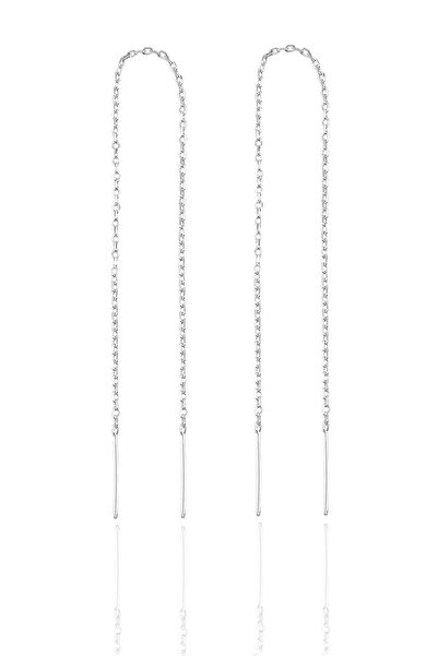 Söğütlü Silver Gümüş Zincir Küpe Sgtl10351rodaj