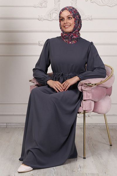 fistan Φόρεμα Hijab με σχοινί μέσης