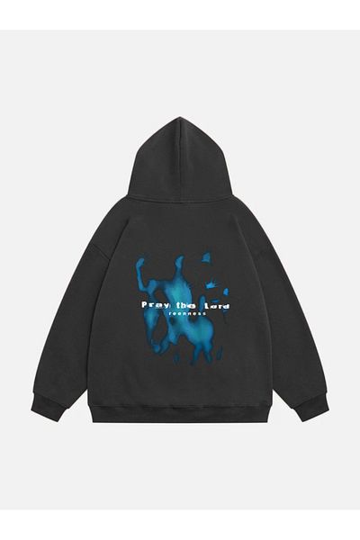 Mad&Calf Unisex - Pray The Lord Printed Oversize Hooded Fleece φούτερ