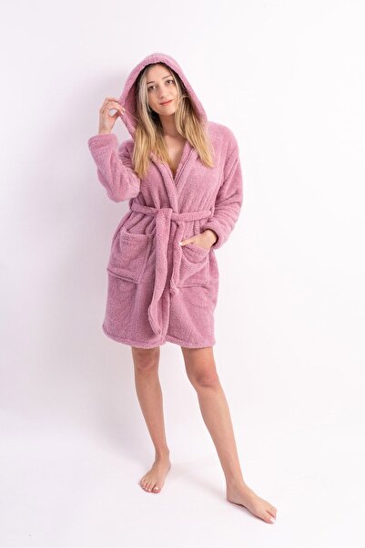 Sweets Collection Kadın Welsoft Peluş Pudra Sabahlık