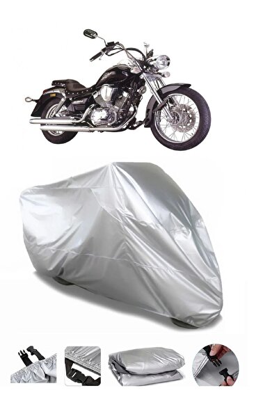 CoverPlus ماركة ليفان LF250-B رمادية مقاومة للماء للدراجات النارية