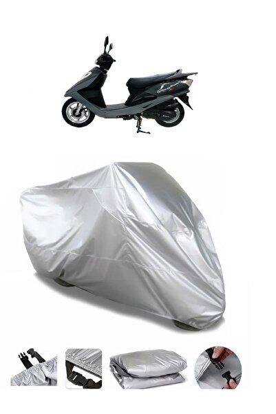 CoverPlus ماركة مونديال 125 NT باللون الرمادي الفيروزي المقاوم للماء للدراجات...
