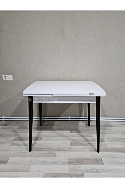 Enkare Küçük Mdf Masa, Açılabilir Mutfak Masası, 68x90, 4-6 Kişilik