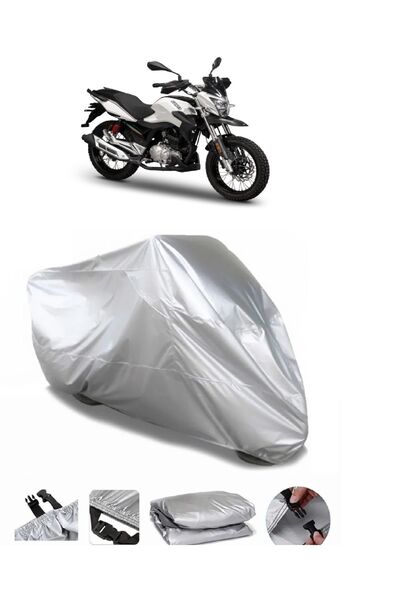 CoverPlus ماركة Motoran Spada Anton 150 رمادية مقاومة للماء للدراجات النارية