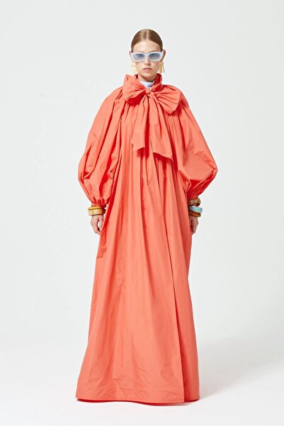 Nuum Design Coral Bow Cloak Kaftan