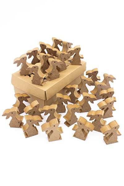 na neşeli ahşap 30 ADET DİK DURABİLEN TAVŞAN FİGÜRLERİ. OKUL ÖNCESİ ETKİNLİK....