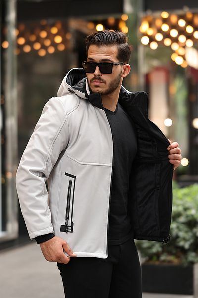 gm giyimarket Ανδρικό παλτό Softshell - Αδιάβροχο, κρύο και αντιανεμικό, καπιτονέ, γούνινο εσωτερικό και γεμισμένο με ίνες