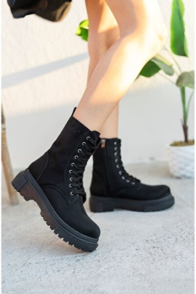 LİMA SHOES أحذية كولومفياس النسائية من جلد الغزال الأسود