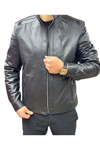 stilmax Erkek fermuarlı deri ceket