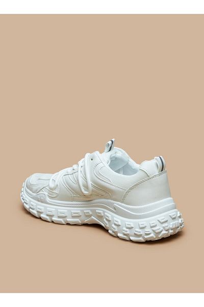 LBL by Shoexpress Textured Low Ankle Sneakers with Lace-Up Closure