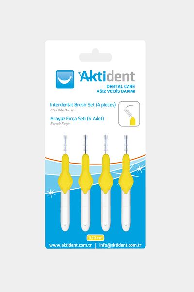 Aktident Interface Brush Set 4 Pieces Yellow