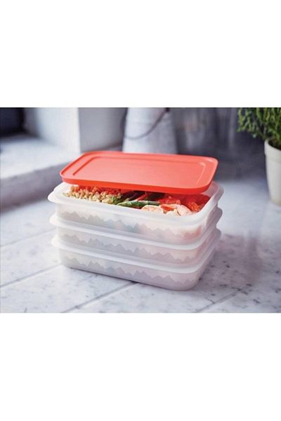 Tupperware Alaska 3 Layer Deep Freezer Storage Container 500 Ml X 3
