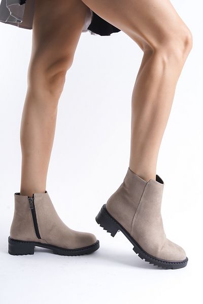 marinarosse Bianca Beige Suede Γυναικείες Μπότες - Αδιάβροχες