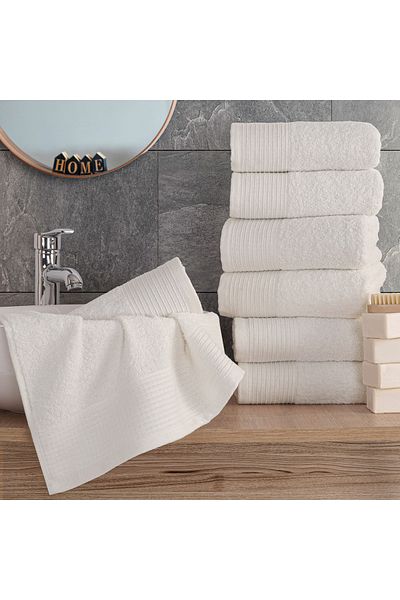 Lorateks Σετ Πετσέτες Ζαφείρι 8 Βαμβακερών - 50x90cm, Κουτί