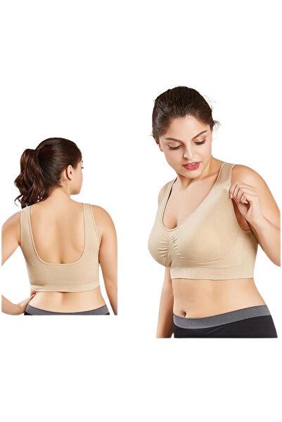 EMBA BUTİK Göğüs Toparlayıcı Kalın Askılı Pedli Sütyen Korse Spor Sütyen Büstiyer Yarım Atlet