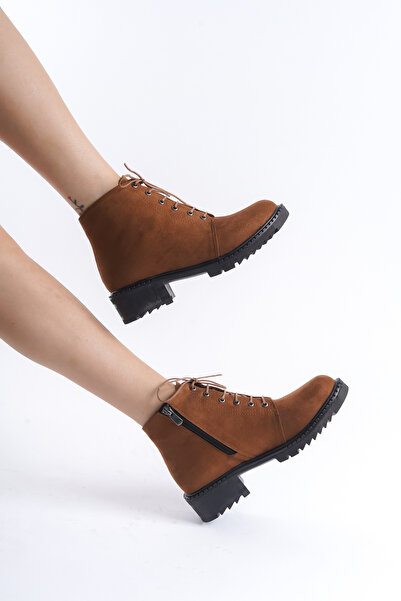 Santamarina Kadın Rosa Taba Süet Bağcıklı Su Geçirmez Bot