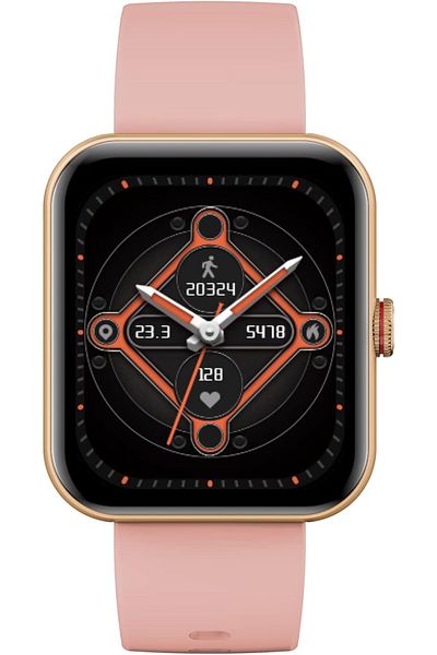 X.Cell G5 Talk Smartwatch: Heart Rate/Blood Pressure/Oxygen Monitoring, IP67, 1 Week Battery, Calls, Pink