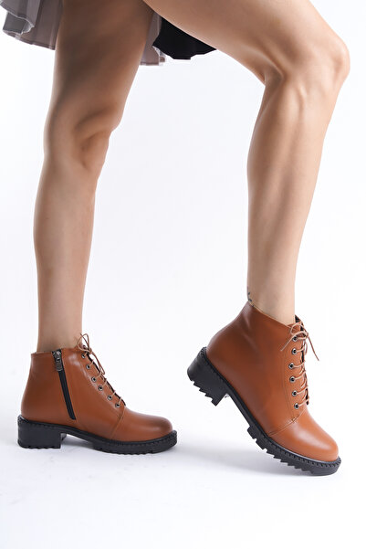 Santamarina Kadın Rosa Taba Cilt Bağcıklı Su Geçirmez Bot