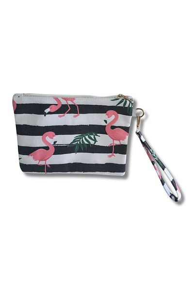 Vip Home Concept Market Ürünleri Γυναικείο Portfolio με σχέδιο Flamingo - Τσάντα Clutch με λουράκι χεριού