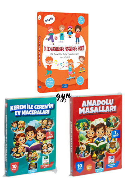 Parıltı Yayınları مجموعة القراءة والكتابة الأولية من أنثيل 10 كتب - مغامرات س...