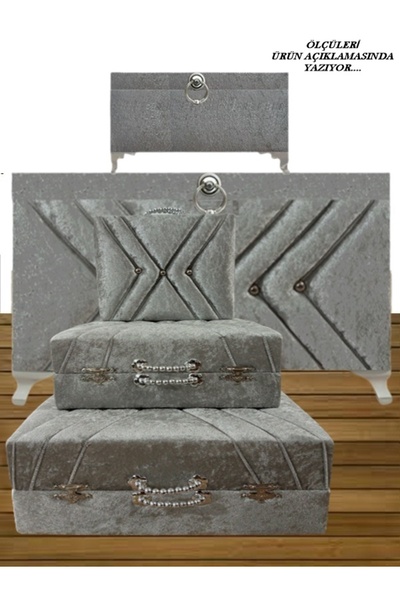 Sonem Çeyiz Sandık Gelin Damat Bavul Çanta Nişan Çeyiz Sandığı 5li 0572