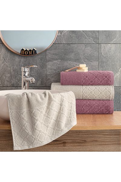 Lorateks Elisa 4 Piece Velvet Bath Towel Set - Dowry List, Bath Towel and Hand Face Towel