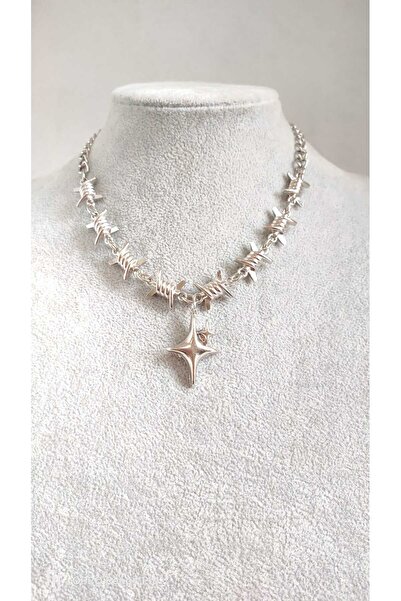 Fugusugu قلادة سلسلة شائكة من النجمة الشمالية