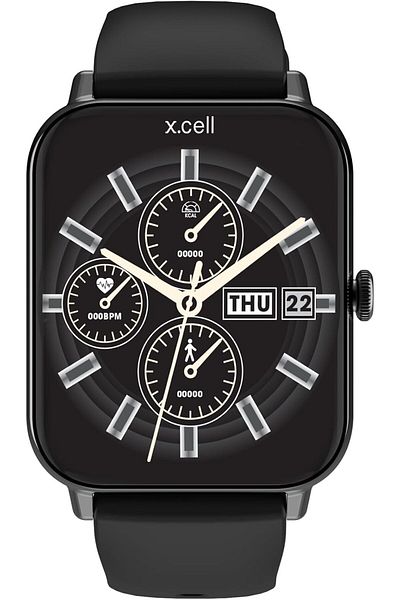 X.Cell G8 Talk Smartwatch: Heart Rate, Blood Pressure, O2 Monitoring, Calls,IP67,1 Week Battery,IOS/Android