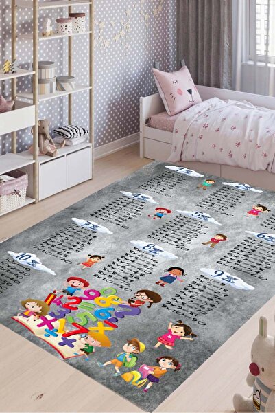 GNL HOME Çarpım Tablosu Desenli dijital baskı yıkanabilir çocuk halısı