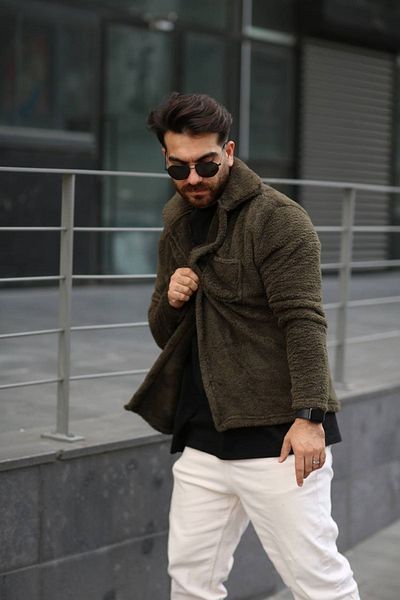 OTAKU Ζακέτα Unisex Χακί βελούδινη φλις