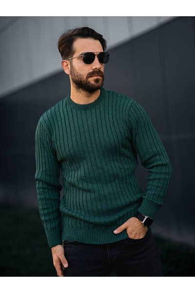 OTAKU Pulover pentru bărbați tricot cu gât
