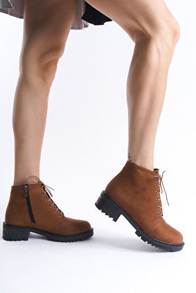 Santamarina Kadın Rosa Taba Süet Bağcıklı Su Geçirmez Bot