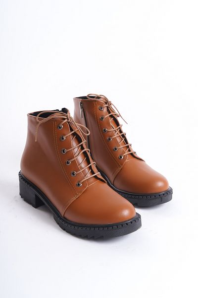 Santamarina Γυναικείες αδιάβροχες μπότες Rosa Tan Skin Lace Up