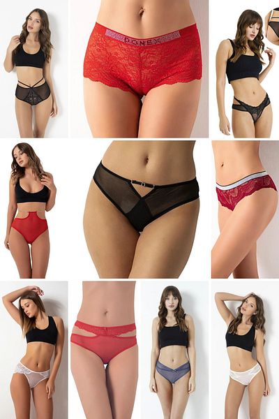 DONEX Pachet de chiloți bikini din dantelă - 10 bucăți 799 TL, în schimb 439 TL
